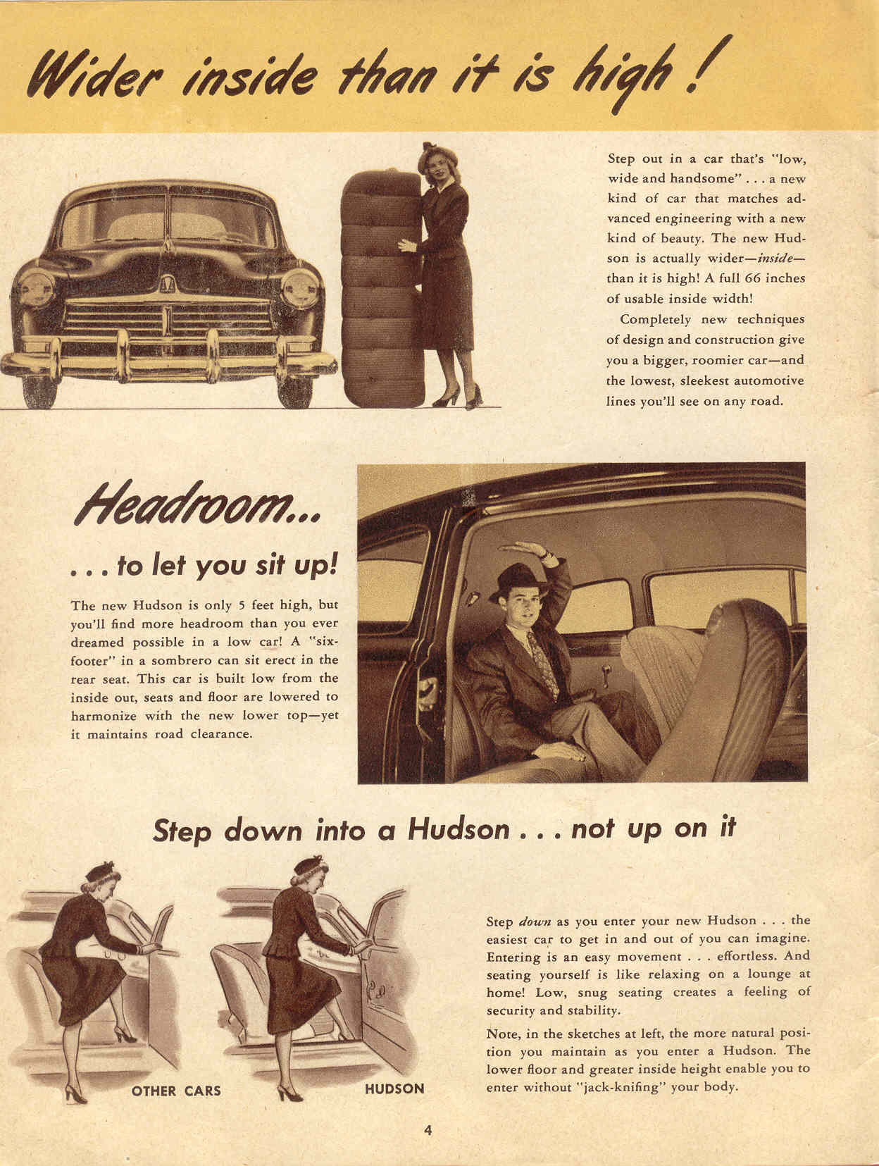 1948 Hudson Information Brochure Page 4